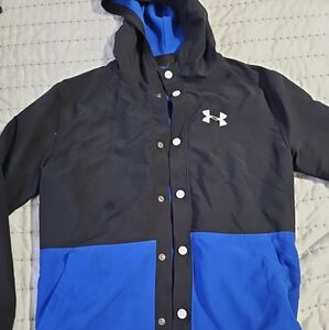 Kids Fleeced YMD Under Armour Black and Blue Jacket